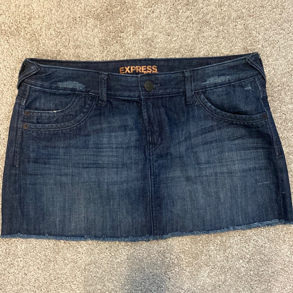 Express Denim Mini Skirt